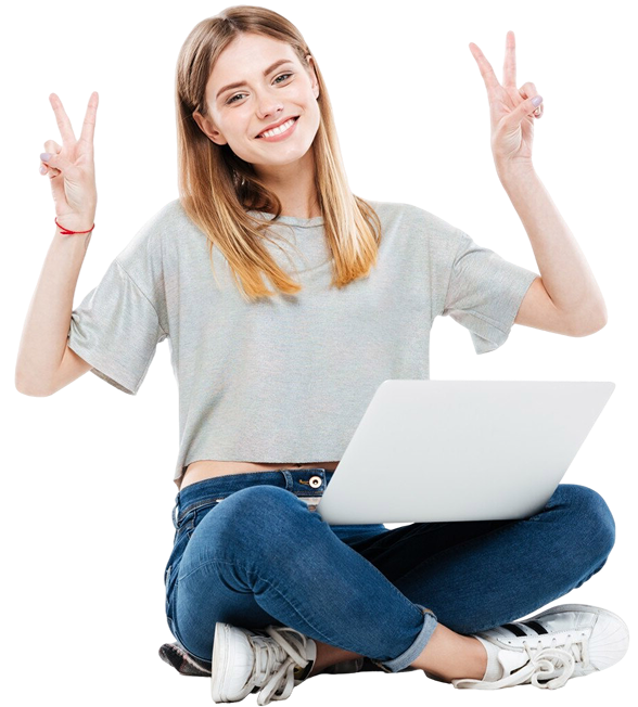 Estudiante con laptop